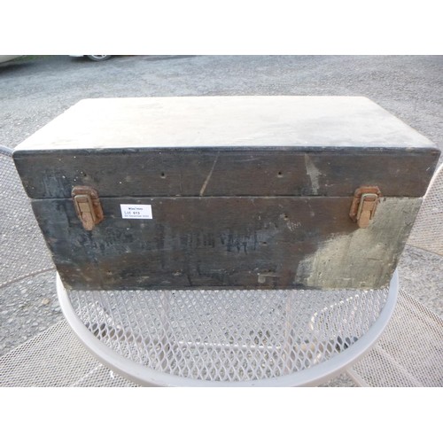 613 - Wooden Box with Tools,  Saws and Boxed Sharpening Stones etc.