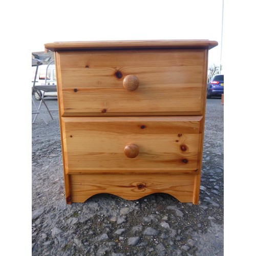 619 - Pine Bedside Cabinet 46 x 42 x 38cm