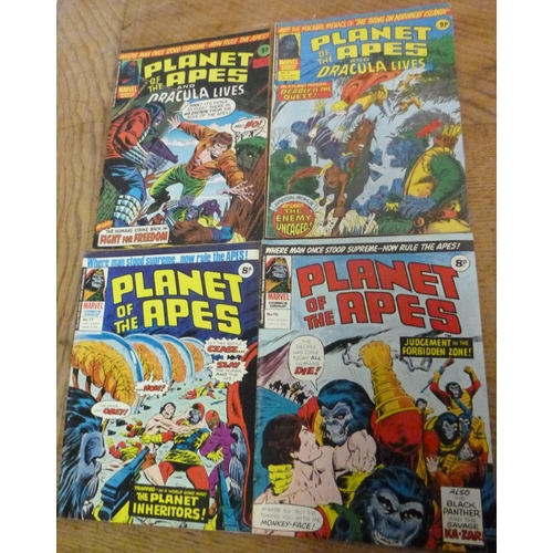 148 - 1976 Planet of the Apes Comics x 4, no. 76/77/90/109