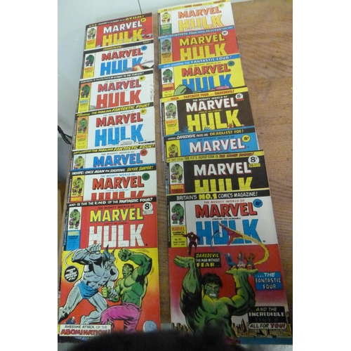 150 - Marvel Comics The Incredible Hulk 1975 x 14 Comics no. 156 to 169.