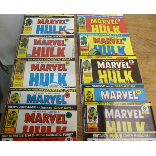 150 - Marvel Comics The Incredible Hulk 1975 x 14 Comics no. 156 to 169.