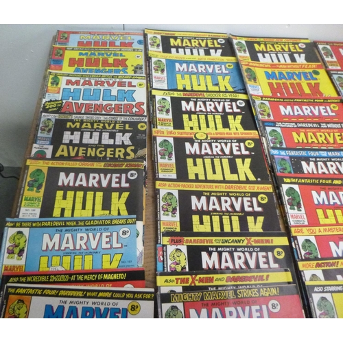 151 - 1976 Incredible Hulk x 33 Comics no. 170 to 202.