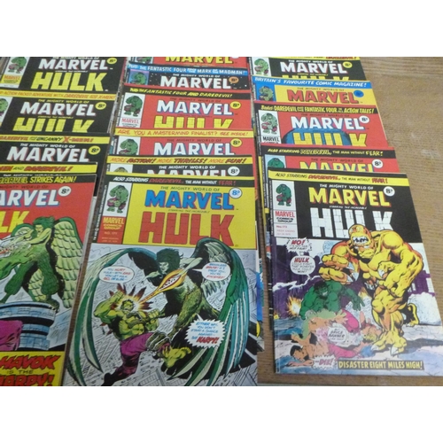 151 - 1976 Incredible Hulk x 33 Comics no. 170 to 202.