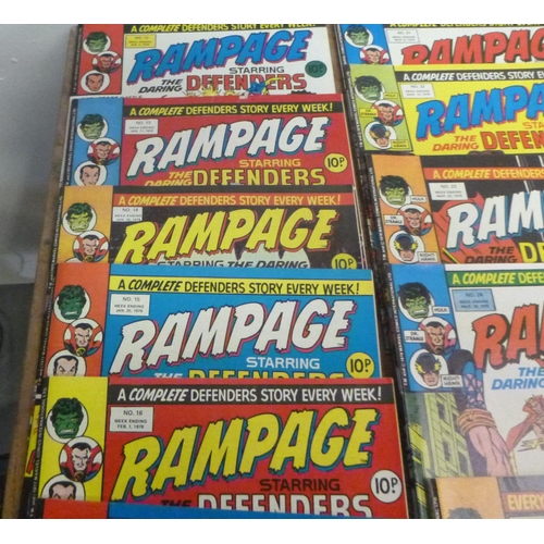 154 - Rampage Weekly Comic - Marvel x 22.  No.12 to 34