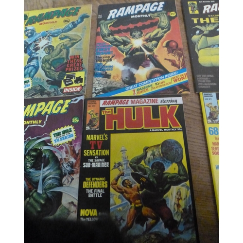 159 - Rampage Monthly 1978 Marvel Comics x 7, no. 1 to 7