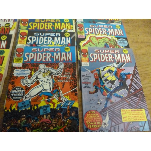 164 - Spiderman 1978 x 25 Marvel Comics no. 267 to 282 ( not including no. 272)