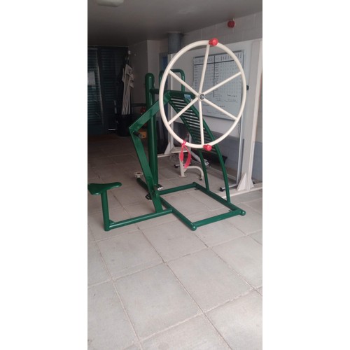 50a - Outdoor Gym - Exercise Equipment. Multi Station including exercise bike, arm Wheel and Back Extender... 