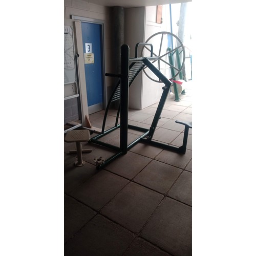 50a - Outdoor Gym - Exercise Equipment. Multi Station including exercise bike, arm Wheel and Back Extender... 