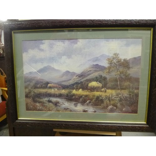 209 - 8 x Pictures Comprising of 3 Original Watercolours, 1 Mixed Media Modern Art. 2 Pastoral Scenes, A M... 