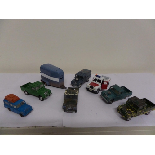 143 - A Box of model vehicles, mainly Land Rovers, Horse Trailer, Matchbox etc