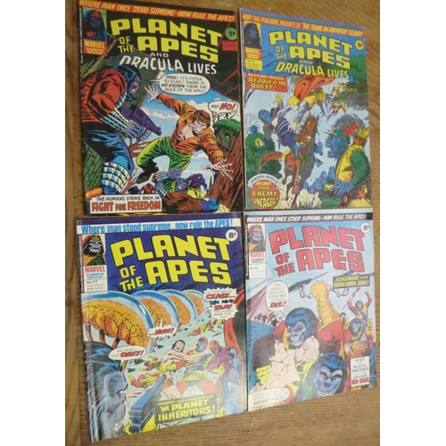 148 - 1976 Planet of the Apes Comics x 4, no. 76/77/90/109