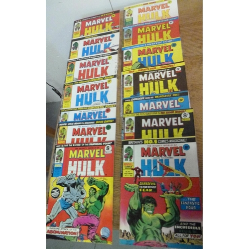 150 - Marvel Comics The Incredible Hulk 1975 x 14 Comics no. 156 to 169.