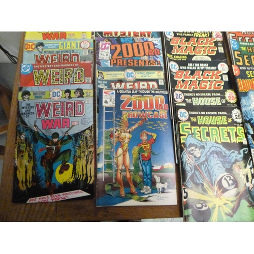 156 - 40 x Mixed Marvel Comics 1974 - 1978, Black Magic, 2000AD, Weird War. House of Secrets and More