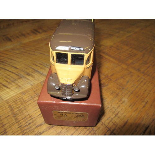 80a - Customised Limited Edition Corgi Bere Regis Coaches Bedford OB DFX 458 - Not Issued in this livery b... 