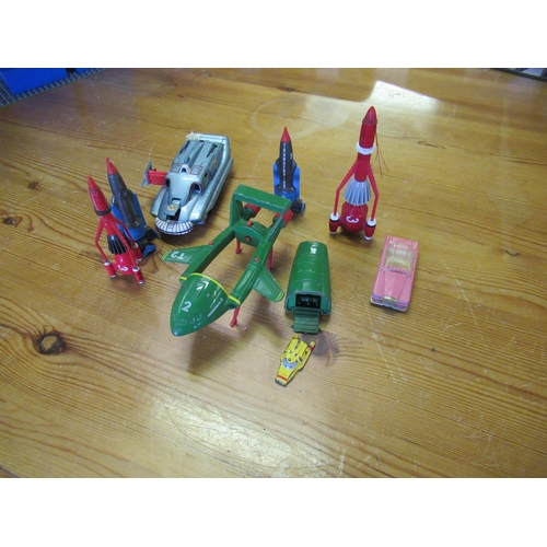 420 - A Collection of Matchbox Thunderbirds (1,2,3 and 4) and Captain Scarlet Spectrum Pursuit Vehicle