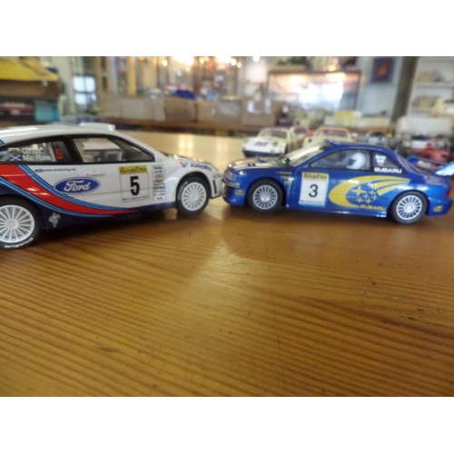 427 - 14 x Scalextric Cars - Touring cars, Rally cars and Leyland Truck etc