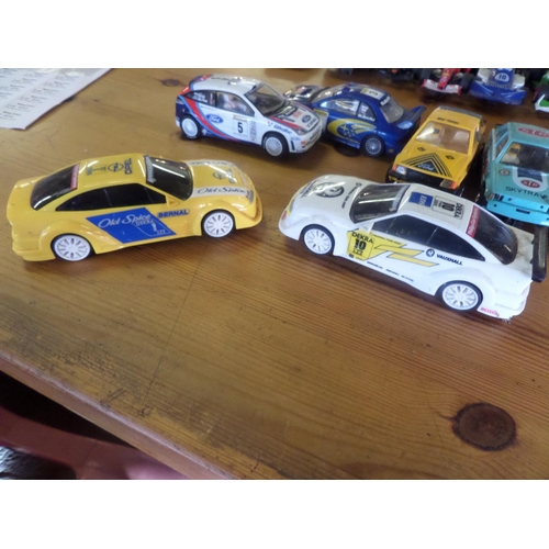 427 - 14 x Scalextric Cars - Touring cars, Rally cars and Leyland Truck etc