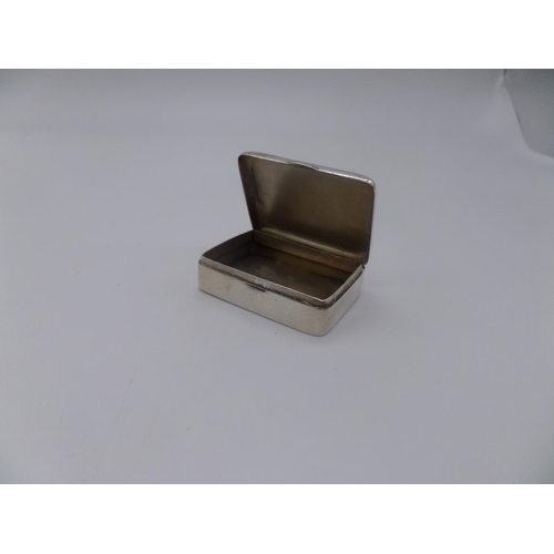 91 - A Hallmarks Silver Pill Box, Weight Approx. 32g