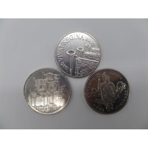 96 - 3 Silver £5 Coins, Weight Approx. 86g