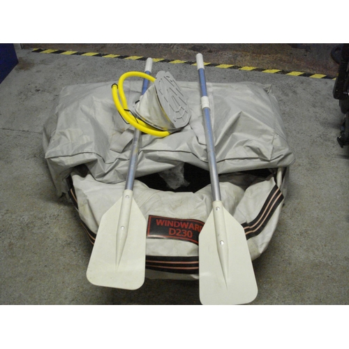 100 - Windward (2man) D230 Dingy with Oars and Inflator Complete in Bag