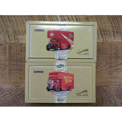 567 - 2 x Corgi Pantechnicon 97085 Model Lorries, Slumberland and Howell's & Son 97195