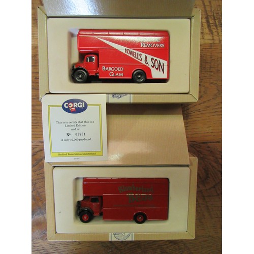 567 - 2 x Corgi Pantechnicon 97085 Model Lorries, Slumberland and Howell's & Son 97195