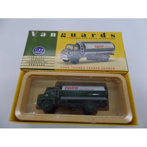 585 - Vanguard Models x 6,  1:64  - Shell BP VA7001 Bedford 'S' Type Tanker, VA20000 Power Petrol Leyland ... 