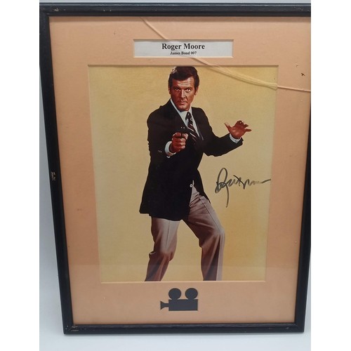 594 - James Bond 007 Autographs, Posters and Film Cells inc Roger Moore autographed picture, Sean Connery ... 