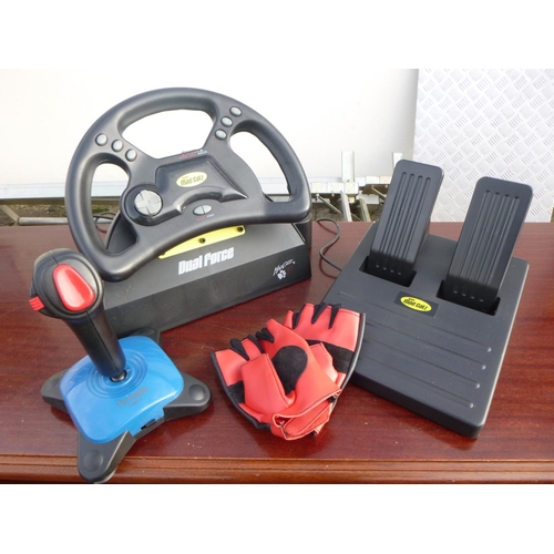 607 - For Play Station 2 , Mad Cat 2 , Racing Wheel and Pedals