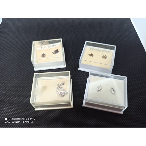 36a - 4 x boxed sets of sterling silver earrings