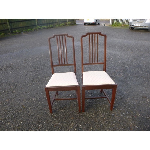 116 - 2 x Upholstered Mahogany Dining Chairs