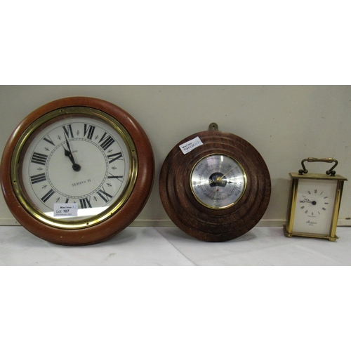 107 - A Barometer, Carriage Clock and Wall Clock