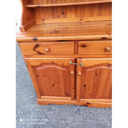 30 - Pine Kitchen Dresser in 2 Parts 184 x 142 x 42cm