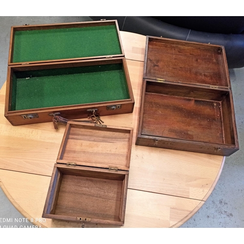 38 - 3 x Vintage Wooden Boxes - as found