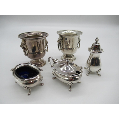 111g - Mappin & Webb and Viners Silver Plated Cruets etc.