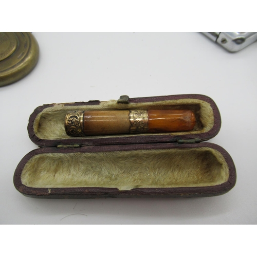113 - A Collection of Tobacciana including a  IMCO 6900 Pistol Lighter, Cigarette Case with Built in Light... 