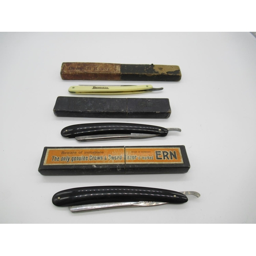 113a - 3 x Cut Throat Razors in Boxes Beagall & ERN