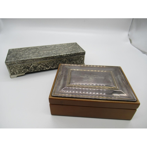 113b - A Silver Plated P&O Arcadia and Other Trinket Boxes