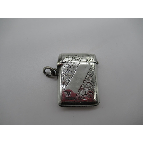 94a - Hallmarked Silver Vesta Case 13 grams