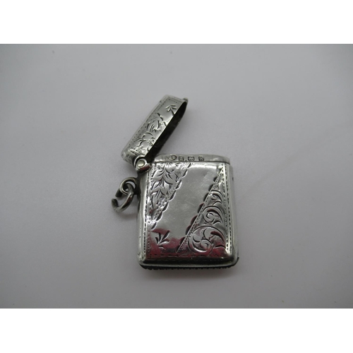 94a - Hallmarked Silver Vesta Case 13 grams