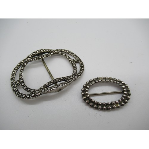 113E - 2 x Silver Buckles 32grms