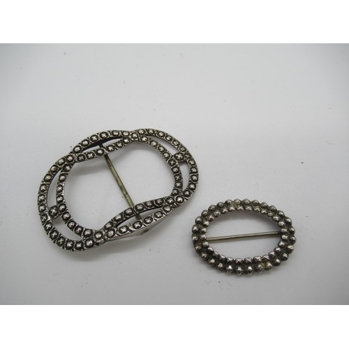 113E - 2 x Silver Buckles 32grms