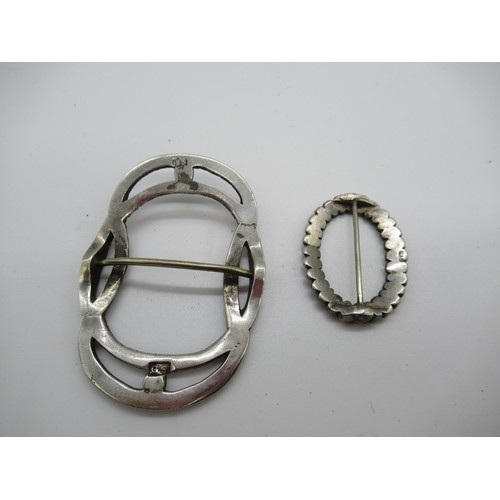 113E - 2 x Silver Buckles 32grms
