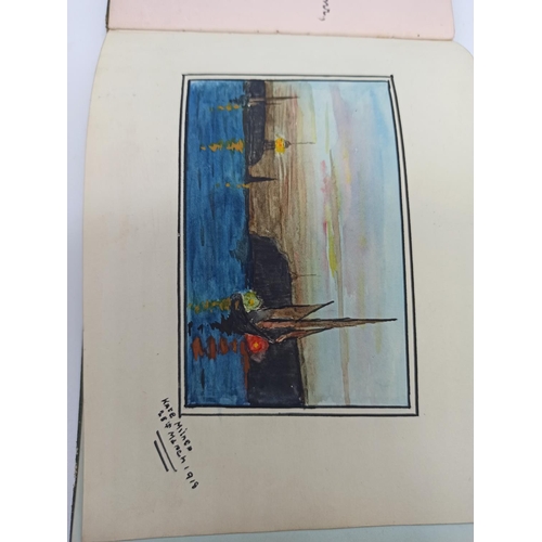 93b - A 1916 Autograph Album Including WWI Cartoons and Signatures of Australian Imperial Force 1919