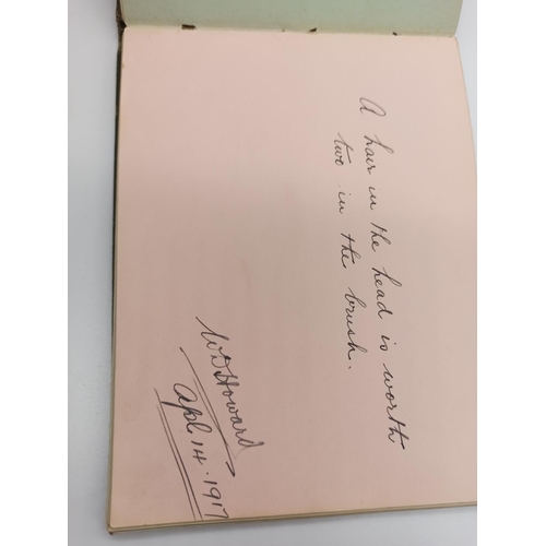 93b - A 1916 Autograph Album Including WWI Cartoons and Signatures of Australian Imperial Force 1919