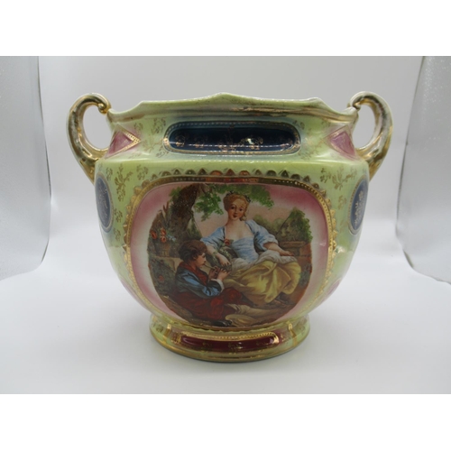 108a - A Venetian Cabinet Bowl with 2 x Handles by AG Harley Jones (marked 1907 - 1934) Fenton Staffs