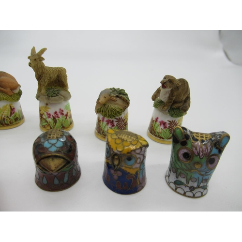 113f - 6 x Sutherlands Animal Thimbles Plus others Including Sandeman Ports and Sherries