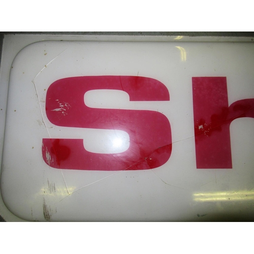 46a - Shell Fuels Sign ( cracked and Repaired) approx. 110 x 38cm