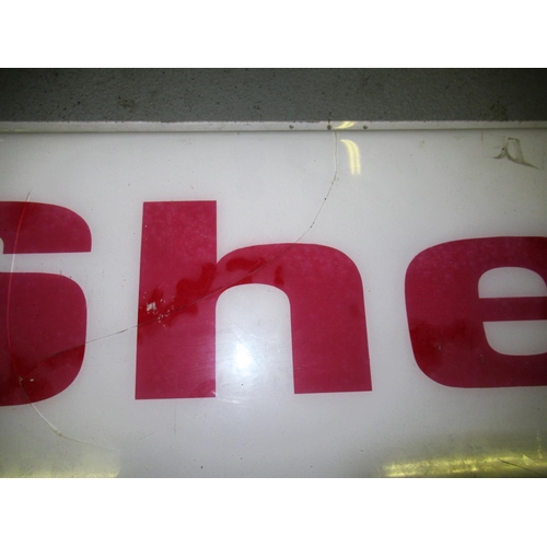 46a - Shell Fuels Sign ( cracked and Repaired) approx. 110 x 38cm