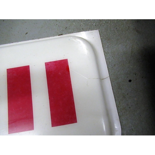 46a - Shell Fuels Sign ( cracked and Repaired) approx. 110 x 38cm
